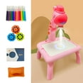 thumbnail image 4 of Table à Dessin Jouets Éducatifs LED Tableau de Peinture pour Enfants Girafe Rose, 4 of 8