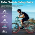 thumbnail image 4 of Gocio 26" 4.0 Fat Tire Electric Bike for Adults, 750W Motor, 48V 13Ah Battery, Lightweight Aluminum Alloy Frame, Max 22Mph Electric Mountain Bike Beach Snow Ebike for Men, 7-Speed UL2849 Certified, 4 of 13