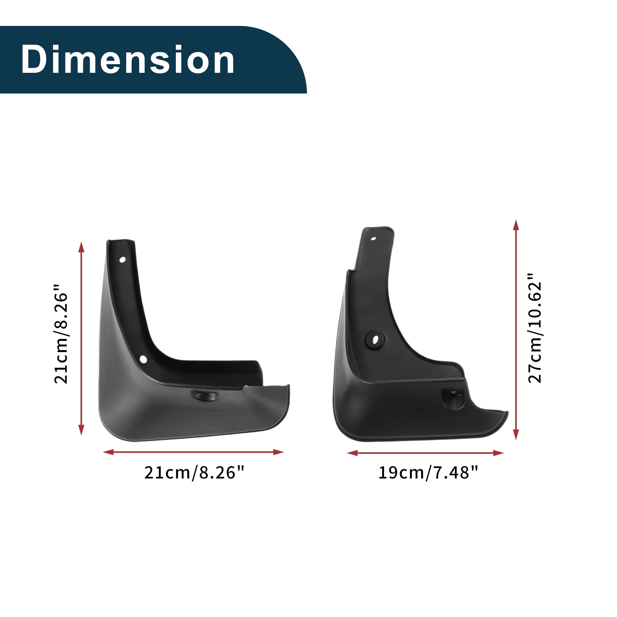 Unique Bargains Mud Flaps Splash Guards for Toyota Camry 2003-2009 Front & Rear Mud Guards W/Mount Accessories