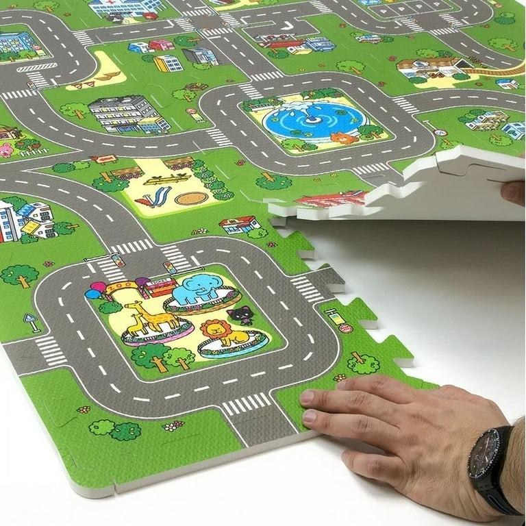 Traffic Play Mat Puzzle Foam Interlocking Tiles Kids Road Traffic Play Rug Children Educational Playmat Rug Baby Play Set Mat Traffic Play Mat Puzzle Foam Interlocking Tiles Kids Road Traffic Play Rug Children Educational Playmat Rug Baby Play Set Mat