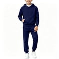 thumbnail image 4 of Gvtxlev Boys Tracksuits 2026 Long Sleeve Fleece Hoodies with Kangaroo Pocket Casual 2 Piece Jogger Set Solid Color Sizes 2-14 Years, 4 of 6