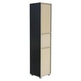 thumbnail image 5 of Kings Brand Furniture Romero Tall Curio Storage Cabinet with Doors - 5 Storage Shelving & 1 Glass Door Display & Corner Bookshelf Perfect for Living Room, Kitchen, Bedroom & Office (White), 5 of 8