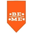 thumbnail image 1 of Be Thankful For Me Screen Print Bandana Orange Small, 1 of 1