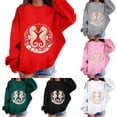 thumbnail image 4 of XAOFW Girls Boys Marine Animal Print Long Sleeved Round Neck Sweatshirts Loose Fit Casual Pullover For Toddler Kids Trendy Tops 9-10 Years, 4 of 4