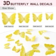 thumbnail image 2 of Uxcell 3D Removable Butterfly Wall Stickers Art Decals PVC Yellow 24 Pcs, 2 of 7