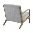 thumbnail image 3 of Maklaine 29" Fabric and Solid Wood Lounge Chair in Gray/Natural, 3 of 9