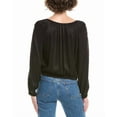 thumbnail image 2 of Bella Dahl womens  Shirred Button Blouse, s, Black, 2 of 3