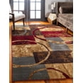 thumbnail image 1 of Unique Loom Barista Collection Moderne Cercles Rustique Chaleureux Tapis_cof010, 8' x 11' 2", Multi/Beige, 1 of 4