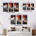 thumbnail image 4 of Designart "Rainbow Shades Of Colorlessness horizon I" Floral Framed Wall Art Set Of 3 - Multi-Color Rainbow Frame Gallery Set For Office Decor, 4 of 7