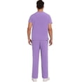 thumbnail image 5 of Niaahinn Scrubs for Men Set – V-Neck Top & Straight Leg Pants Stretch Nursing Uniform Set with Adjustable Waistband and Multiple Pockets, 10 Colors, 5 of 5