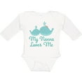 thumbnail image 3 of Inktastic Nanna Loves Me Grandchild Whale Boys or Girls Long Sleeve Baby Bodysuit, 3 of 5