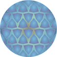 thumbnail image 1 of Ahgly Company Machine Washable Indoor Round Transitional Blue Diamond Blue Area Rugs, 6' Round, 1 of 7