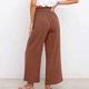 thumbnail image 4 of Pantalones largos para mujer, informales, erógenos, a la moda, de verano, de cintura alta, largos, de algodón y lino, elásticos, sueltos, de pierna ancha, largos Odeerbi ODB-2, 4 of 6