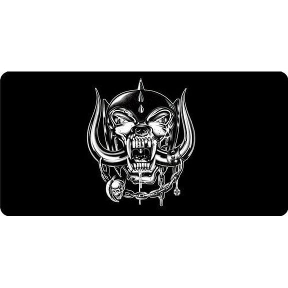 212 Main LPO3293 6 x 12 in. Motorhead Logo on Black Photo License Plate