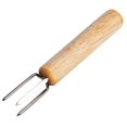thumbnail image 1 of Gshy Barbacoa Tenedor Madera Acero Inoxidable Carne Fruta Tenedores Mango Maíz Titular Asar Palos Tenedores Herramienta de cocina para Camping BBQ Picnic 10pcs, 1 of 5