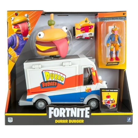 Fortnite Durrr Burger Food Truck - 9 inch Feature Vehicle with 2.5 inch Articulated Beef Boss Figure