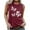 Wine, variant on Giftesty Tank Tops for Women Fashion Casual Printed Sleeveless Blouse Round Neck Sexy Slim Pullover Tops