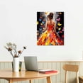 thumbnail image 2 of Nawypu  African American Black Women Wall Art Abstract Dancing Girl Art Canvas Elegant Dancer with Gold Butterfly Painting Contemporary Artwork For Bedroom, 2 of 4