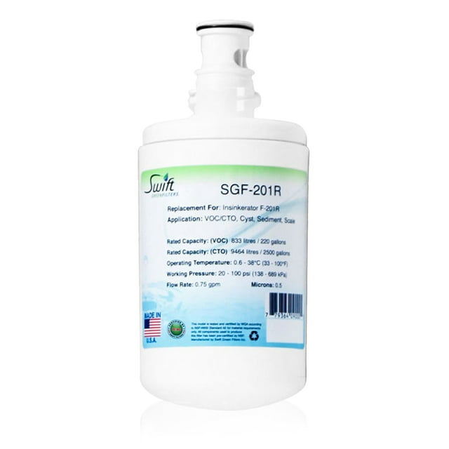 Swift Green Filters Replacement for Insinkerator F-201R UnderSink Water Filters (Pack of 1)