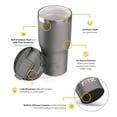 thumbnail image 4 of RTIC 30 oz Ceramic Lined Insulated Essential Tumbler, Leak-Resistant Lid, Graphite, 4 of 8