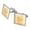 Silver, variant on Sesame Street Bert and Ernie Distressed Square Cufflink Set - Silver or Gold