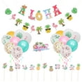 thumbnail image 1 of 1 Set Hawaii Banner Cake Topper Balloon Delicate Creative Party Supplies, 1 of 5