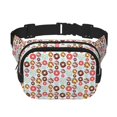 thumbnail image 1 of Fotbe Colorful Donuts Cangurera Cuadrada con Estampado de Doble Capa, Bolsa de Cintura Ajustable Mini para Hombres y Mujeres, 1 of 9