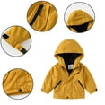thumbnail image 4 of QUDDERR Kids Baby Windbreaker Jacket for Boys Zip Hooded Raincoat Toddler Thickened Cartoon Trench Outerwear for Fall Winter for 2-7 Years, 4 of 9