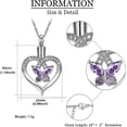 thumbnail image 3 of Butterfly Cremation Jewelry for Ashes Heart Urn Necklaces for Ashes of Loved Ones Keepsake Memorial Gifts for Ash Loved One, 3 of 8