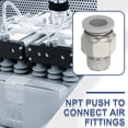 thumbnail image 7 of Uxcell NPT Push to Connect Air Fittings, Male Straight NPT Thread Connector White 3/8" OD-1/4" NPT 2, 7 of 7