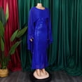 thumbnail image 4 of AURA Plus Size Spring Sequin Cape Mermaid Gown Elegant High Waist Long Party Dress XL XXXL, 4 of 9