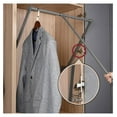 Pull Down Closet Rod Wardrobe Lift Wide Adjustable 2047inch Aluminium
