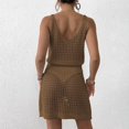 thumbnail image 7 of zaveiop Summer Crochet Hollow out Knit Beach Bathing Suit Swim Cover ups Cruise Outfits Vacation Dresses for Women 2026 (Coffee, L), 7 of 7