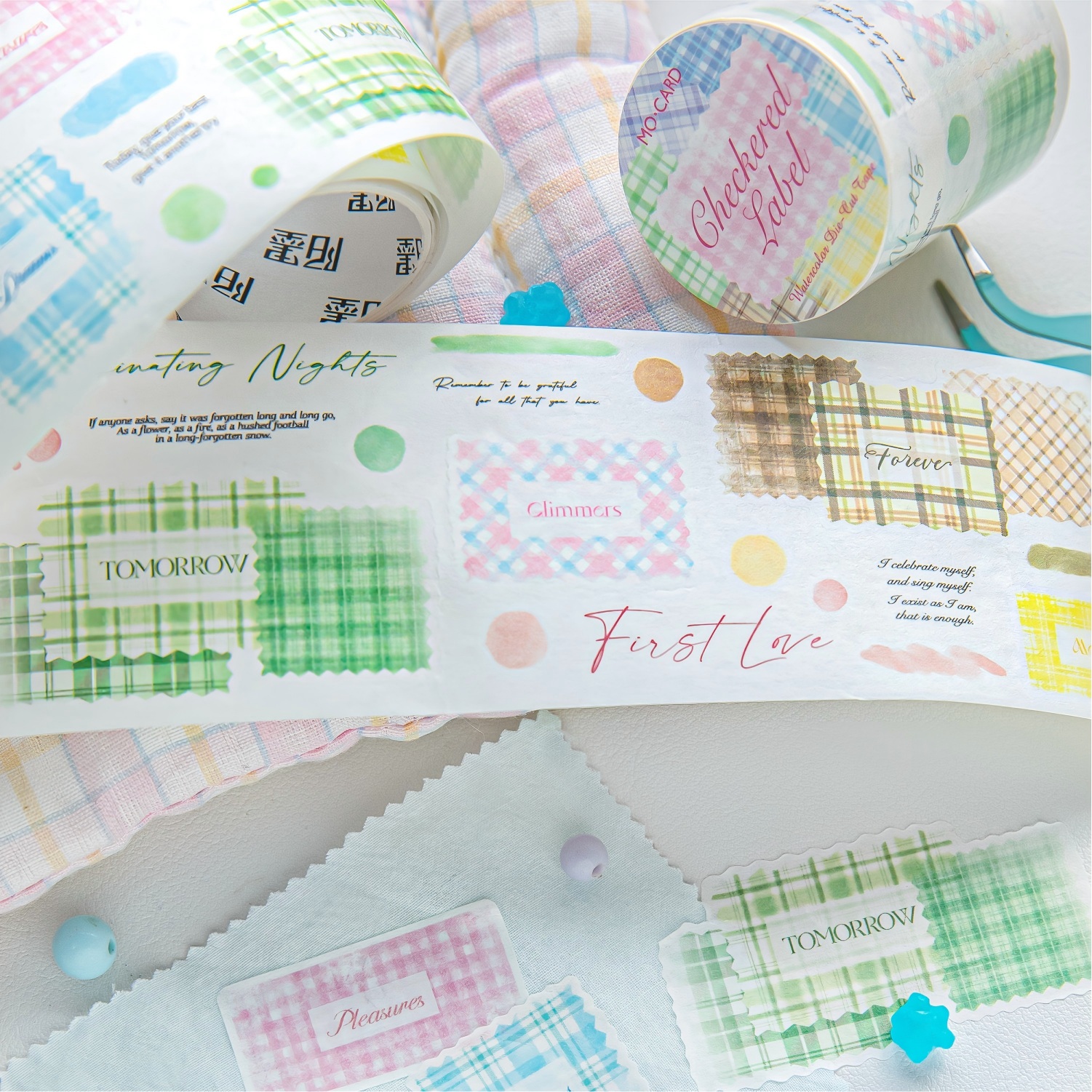 6 Rolls Washi Tape Set, Scrapbook Crafts Floral Decorative Masking Tape for Journaling Planner Card Making Album Art Teacher Classroom Supplies