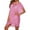 Pink, variant on Sinhoon Women Perspective Tassel Swimsuit Cover Up Dress Kaftan Bikini Swimwear Cover-Ups White One Size