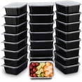 thumbnail image 1 of 25 Sets Meal Prep Containers 24 oz with Clear Airtight Lids Food Container Reusable Stackable Travel Containers BPA Free Dishwasher,Microwave,Freezer Safe, 1 of 7