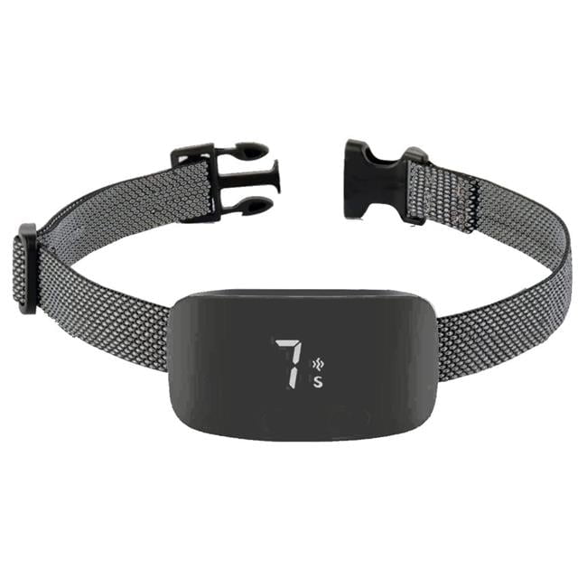 Pet Life Black Evolution LED 7-Level Vibration and Sound Smart Anti-Bark Dog Collar