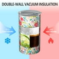 thumbnail image 2 of 20oz Coffee Tumblers Pioneer Flower Floral Print Pattern Stainless Steel Vacuum Insulated Travel Tumbler Coffee Cups Mug with Lid and Straw with Cleaning Brush for Cold & Hot Drinks, 2 of 5