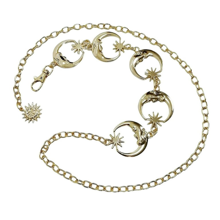 Hesroicy Waist Chain Elegant Golden Silver Color Adjustable Sun