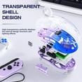 thumbnail image 4 of A2 Wireless Gaming Mouse Double Mode 2.4G/ Bluetooth,Transparent RGB Wireless Mice with 5 Adjustable DPI Compatible with PC, Mac, Laptop -Purple, 4 of 7