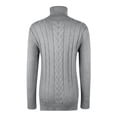 thumbnail image 5 of Turtleneck Women Long Sleeve Cable Knit Sweaters Pullover Lightweight Sweater Gray M, 5 of 6