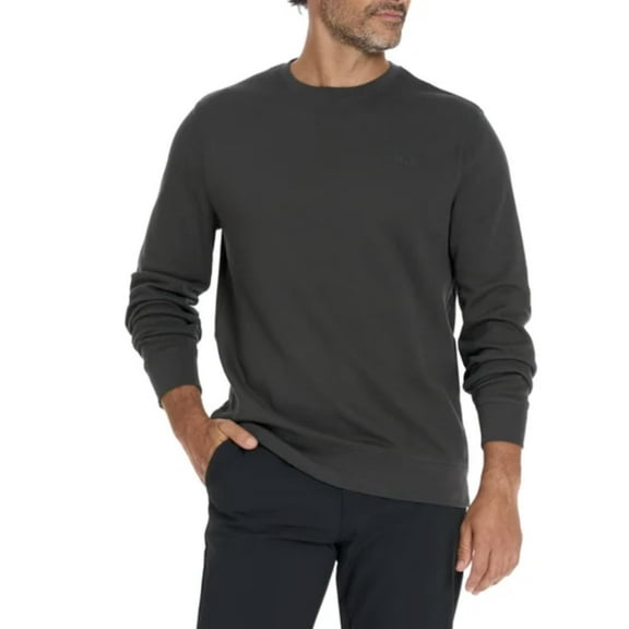 Hurley Men's Long Sleeve Crewneck Sweatshirt (US, Alpha, Small, Regular, Regular, Gray)