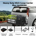 thumbnail image 4 of Ladcaser 500 LBS Foldable Trailer Hitch Cargo Carrier with Bag, 60" x 24" x 14" Vehicle Cargo Rack Carrier, 2" Receiver Rear Luggage Rack Basket for SUV Pickup Camping Traveling, 4 of 8
