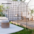 thumbnail image 5 of Outsunny Garden Fence, 4 Pack Metal Fence Panels, 11.4' Decorative Yard Border Edging, Landscape, 43" H, Grids, 5 of 9