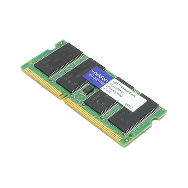 AddOn DDR3-1600MHz SODIMM HP H6Y77AAABA 1600 MHz (DDR3); SO-DIMM 8 Go pour - DDR3 - module - 8 Go - 204-pin - / PC3-12800 - CL11 - 1.35 V - unbuffered - non-ECC - pour HP 250 G5 EliteBook 745 G3, 755 G3, 840 G1; ProBook 430 gDR