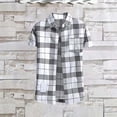 thumbnail image 2 of Breezora Men's Button Down Shirt Casual Short Sleeve Classic Lapel Collar Regular Fit Lightweight Summer Beach Vacation Tops XXXXXL Size Purple, 2 of 3