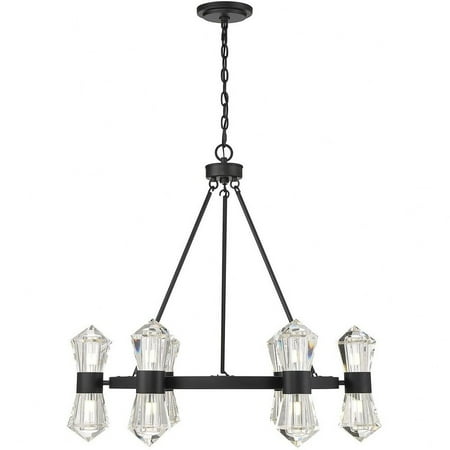 

Modern Twelve Light Chandelier in Matte Black Finish Bailey Street Home 159-Bel-4636186