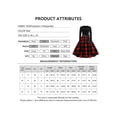 thumbnail image 2 of DYMADE Women Christmas Vintage Long Sleeve Crew Neck Plaid Lace Up A-line Dress, 2 of 6