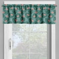 thumbnail image 4 of Ambesonne Nature Art Valance & Curtain, Palm Leaves Watermelons, 55"x45", Green and Coral, 4 of 7