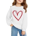 thumbnail image 5 of KAUOD Girls Heart Print Sweatshirts Oversized Love Graphic Knit Pullover Sweater Teen Kids Long Sleeve Cotton Shirt Tops, 5 of 6